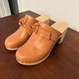 Loeffler Randall Leather Knot Clogs Size 6